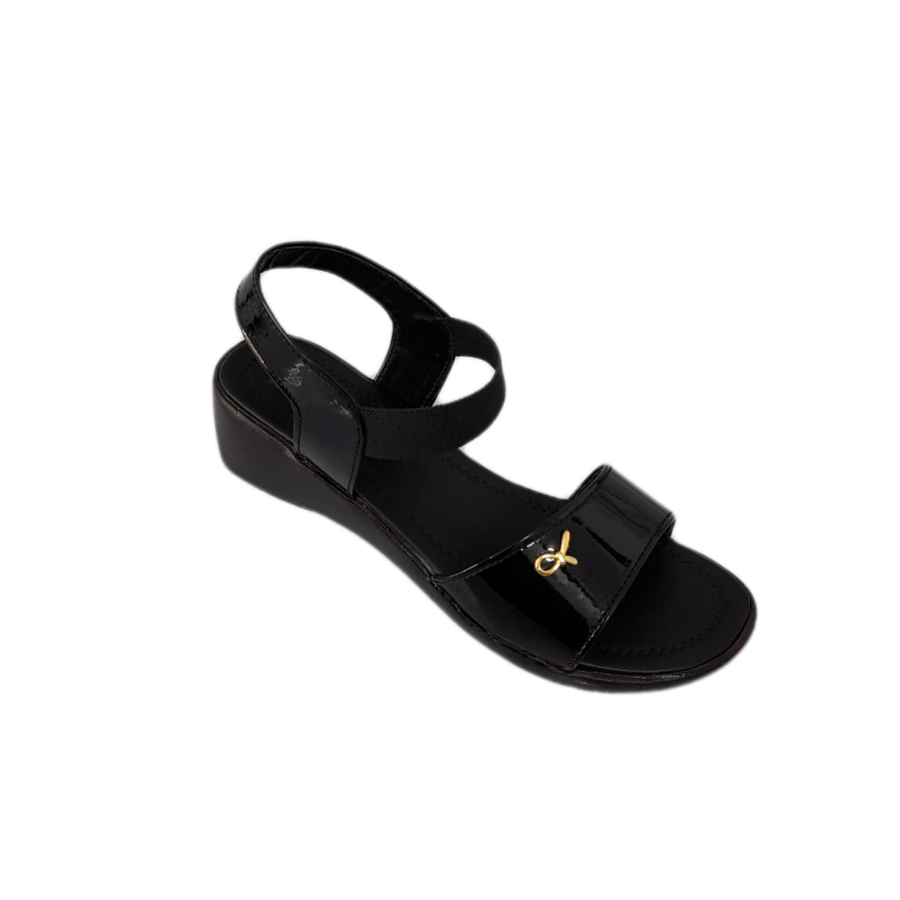 Black Toe-Ring Crossover-Strap Sandals - CHARLES & KEITH International