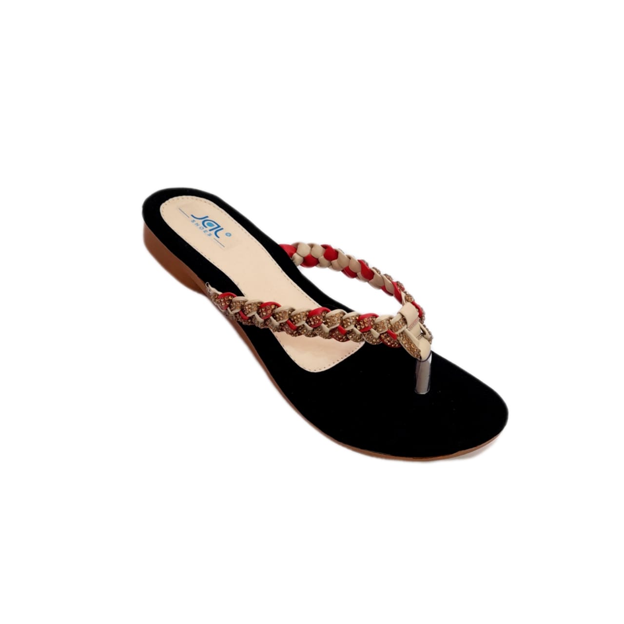 JAL Red Chappals For Women - Jalshoes